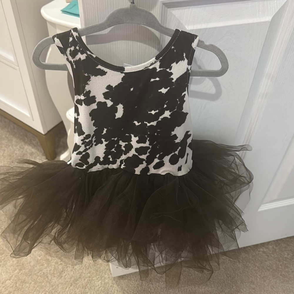 Charming Black and White Tutu Dress for Kids